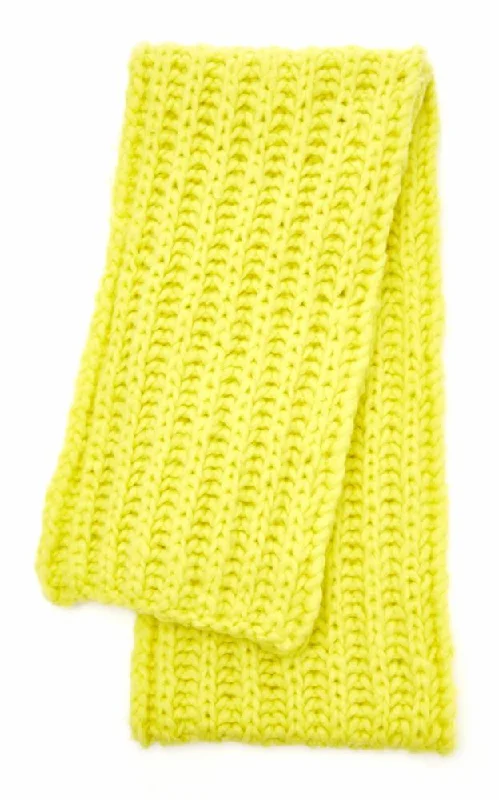 Ruben Knit Scarf in Citrine Welfat Cashmere