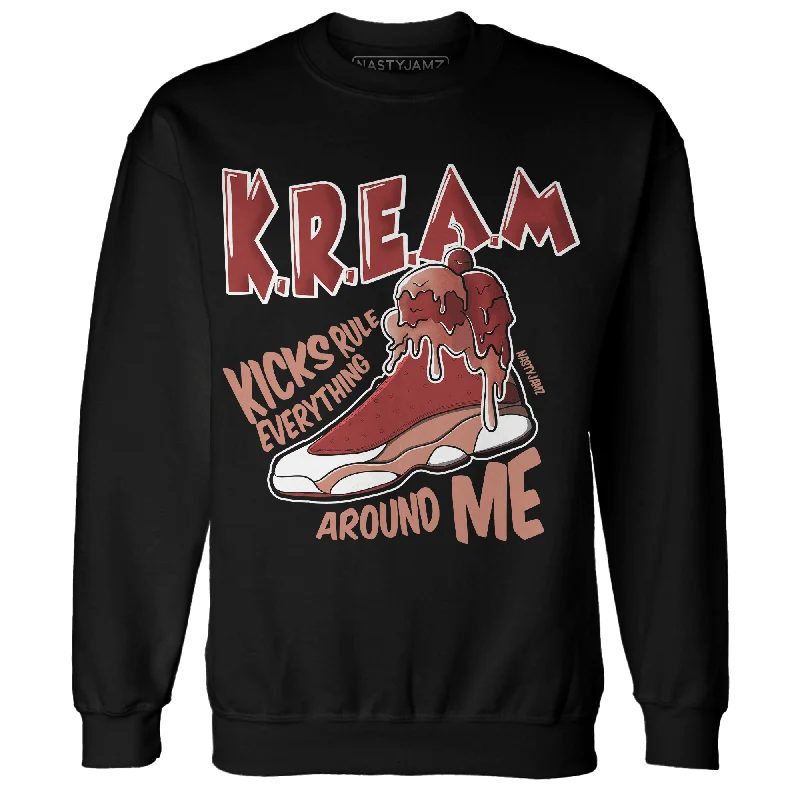 NastyJamz Dune Red 13s Sweatshirt Match Kream Sneaker