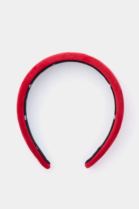 Crimson Velvet Alice Headband