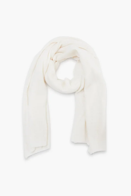 Soft White Cashmere Travel Wrap